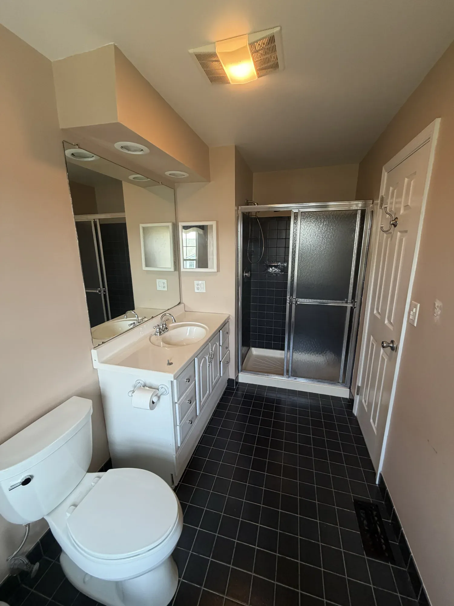 the walk-in shower — before renovation